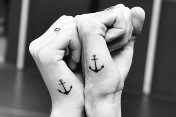 anchor tattoo on hand