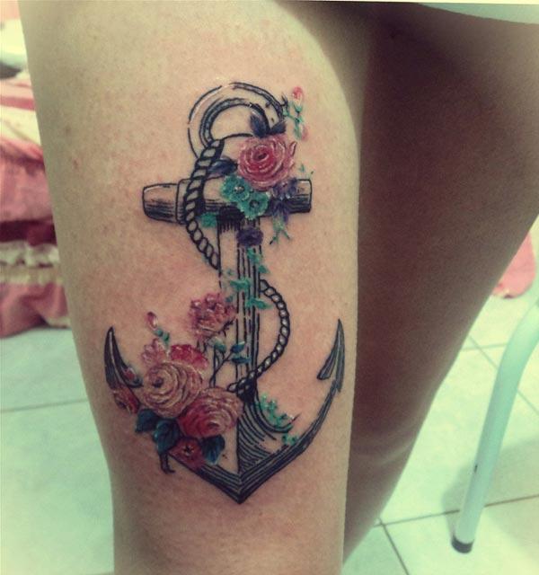 female anchor tattoos