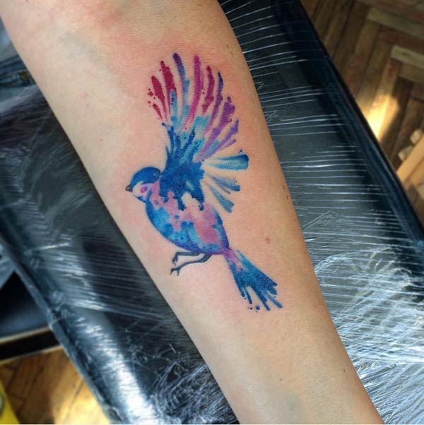 colourful bird tattoo designs