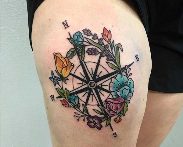 cool compass tattoos