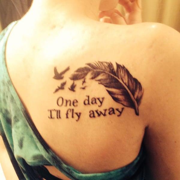 feather back tattoo