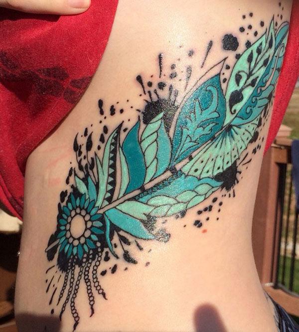 feather tattoos for girls