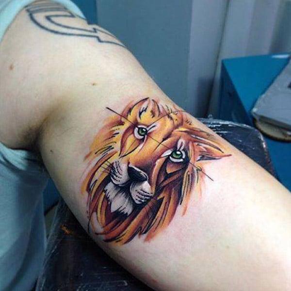 lion tattoos on arm