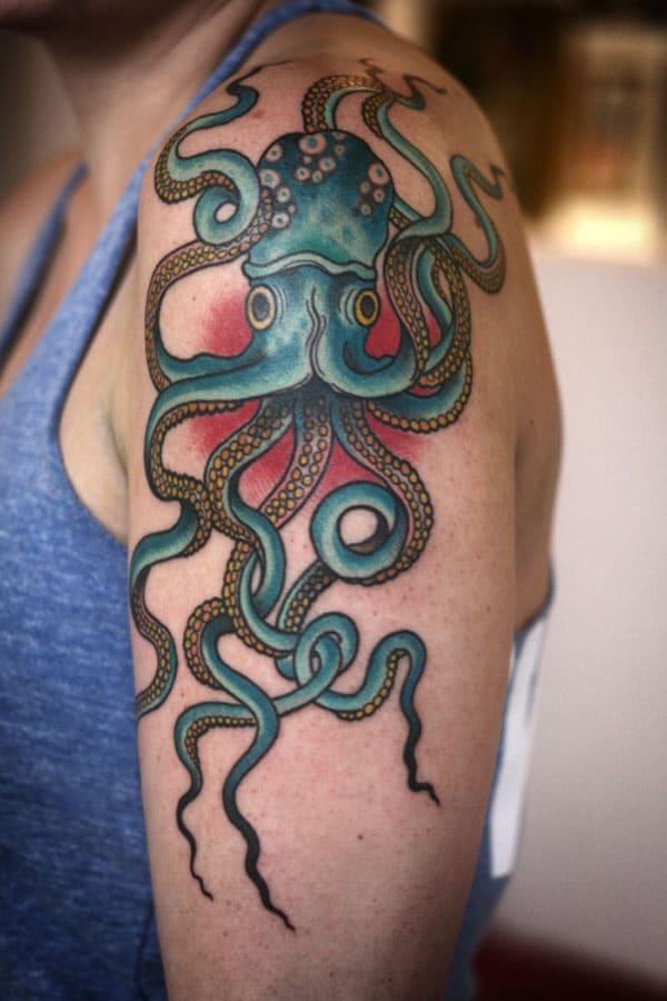 octopus tattoo on arm