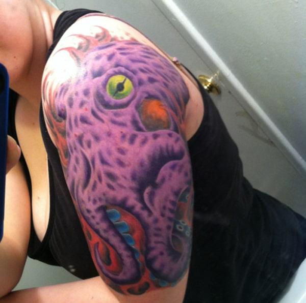 octopus tattoo on women