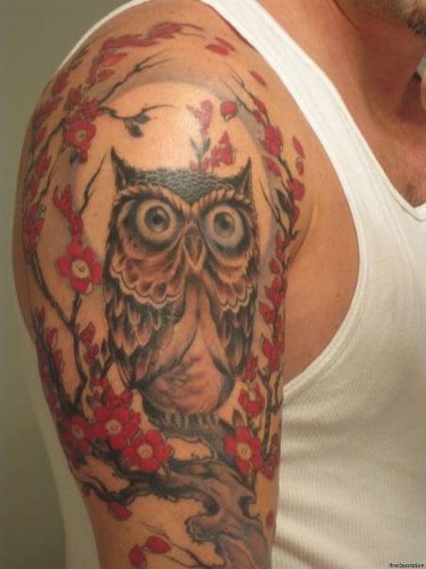 owl tattoos on arm