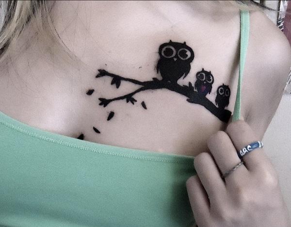 owl tattoo designs on chest