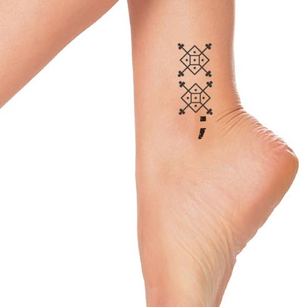 semicolon tattoo