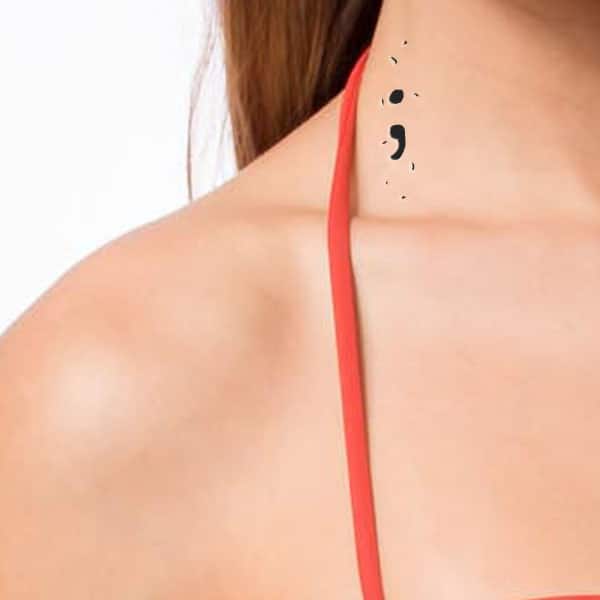 semi colon tattoo design