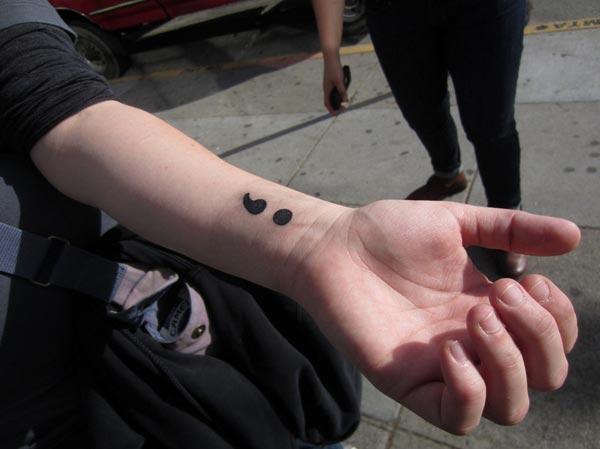 simple semicolon tattoos