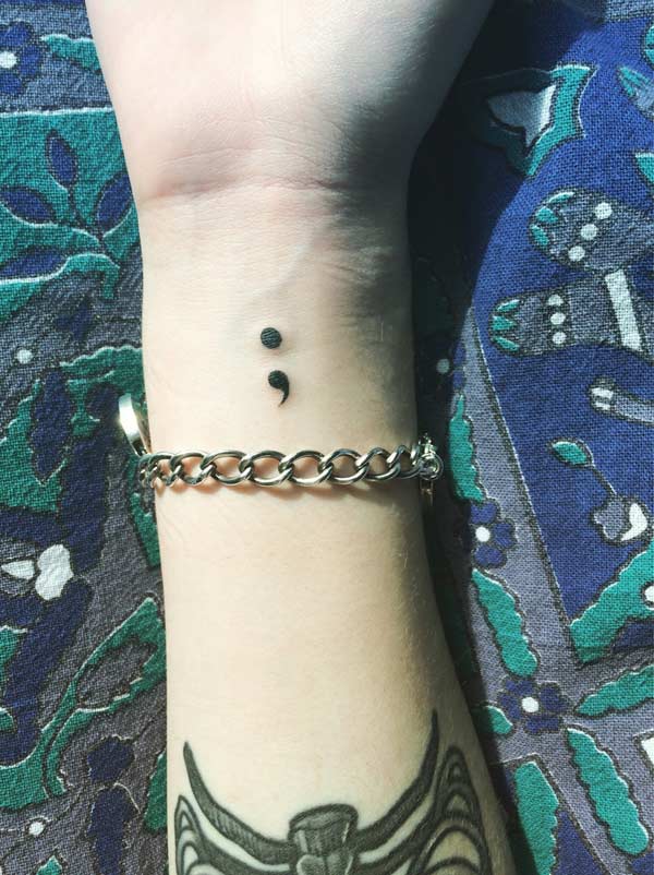 nice semicolon tattoos