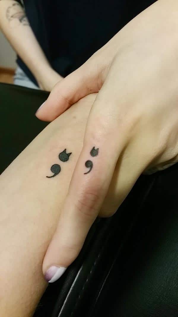 semicolon tattoos pics