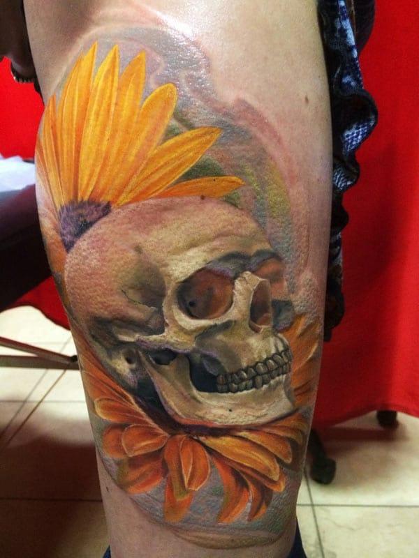 beautiful skull tattoos