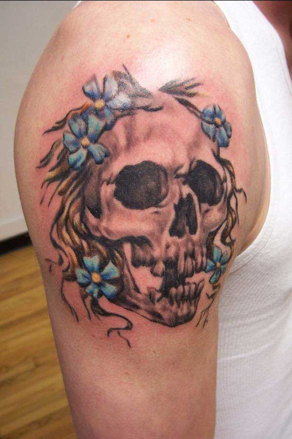 cute skull tattoo