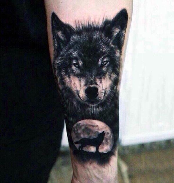black wolf tattoos
