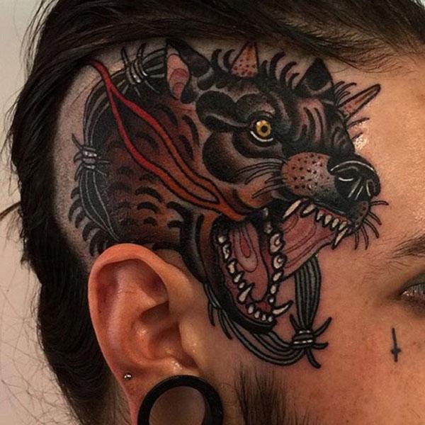 wolf head tattoos designs