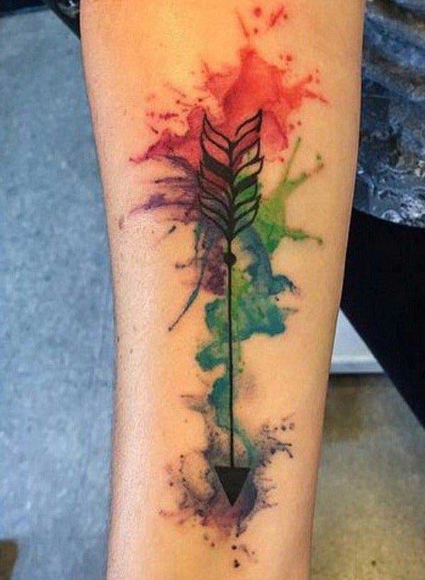 colorful arrow tattoos