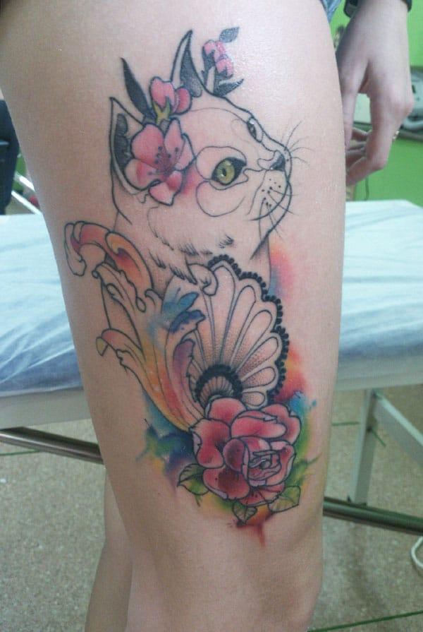 beautiful cat tattoos