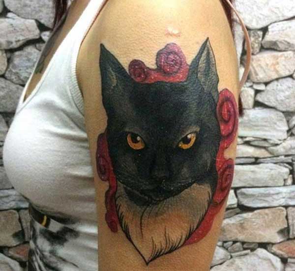 face cat tattoos