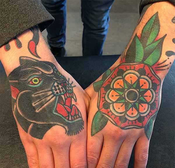 guys hand tattoos