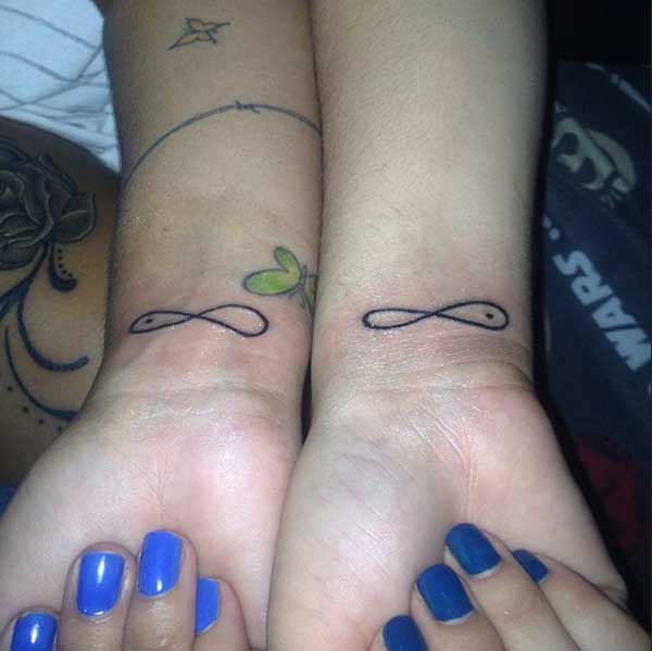 wrist sister tattoos