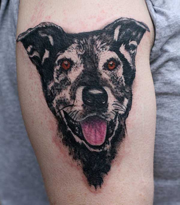 shoulder dog tattoos