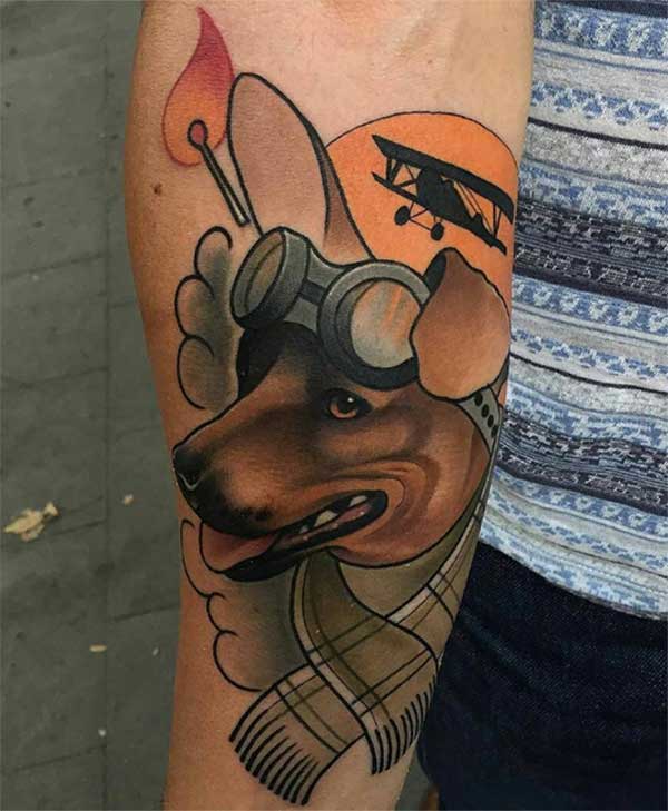creative dog tattoos