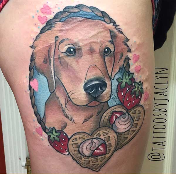 Lady dog tattoos