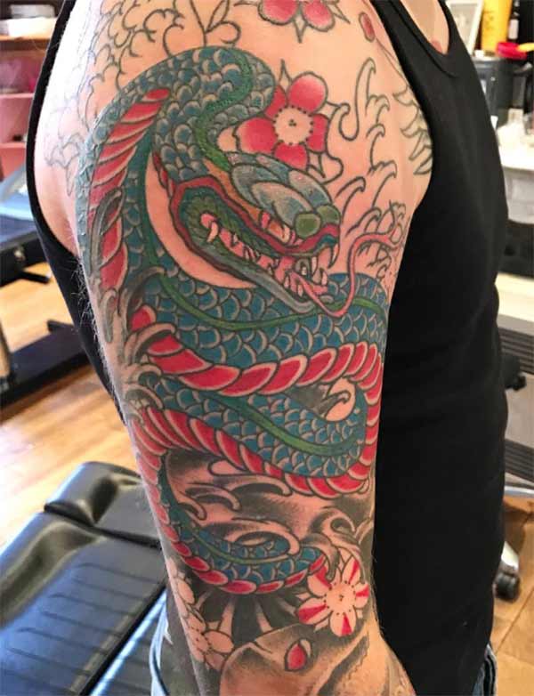 japanese snake tattoos