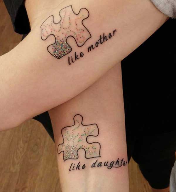 matching mother daughter tattoo