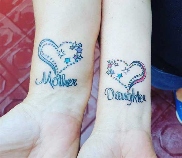 cute mother daughter tattoos