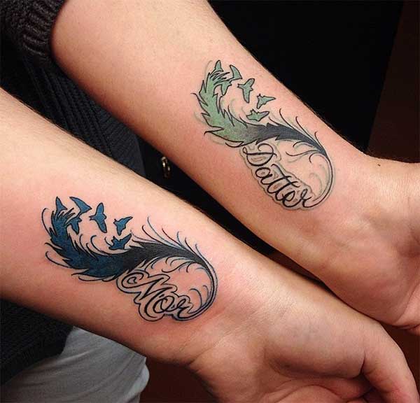 cute mother daughter tattoos