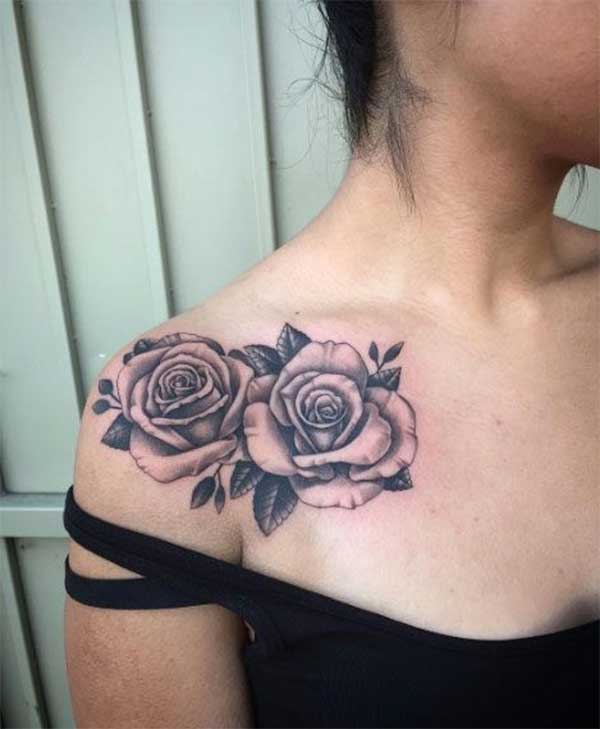 rose shoulder tattoos