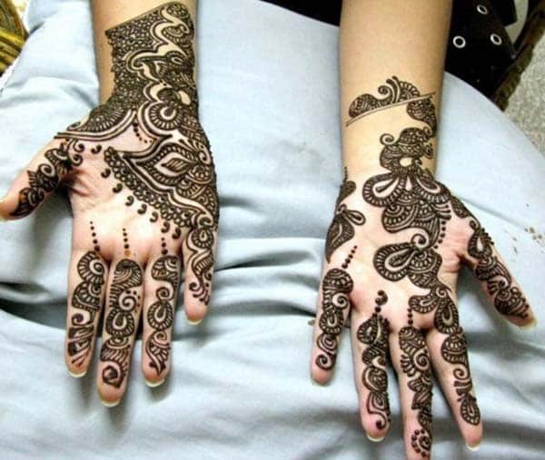 Palms Mehndi tattoo designs idea