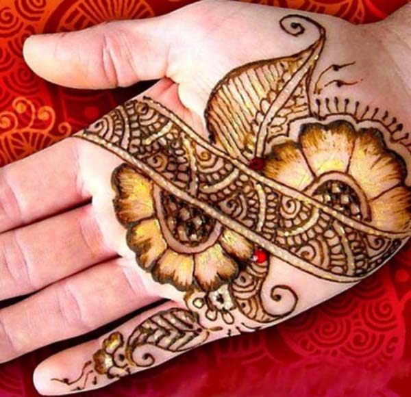 Palm Mehndi tattoo designs idea