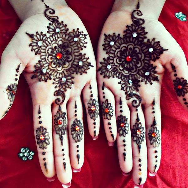 Palms Mehndi tattoo designs idea