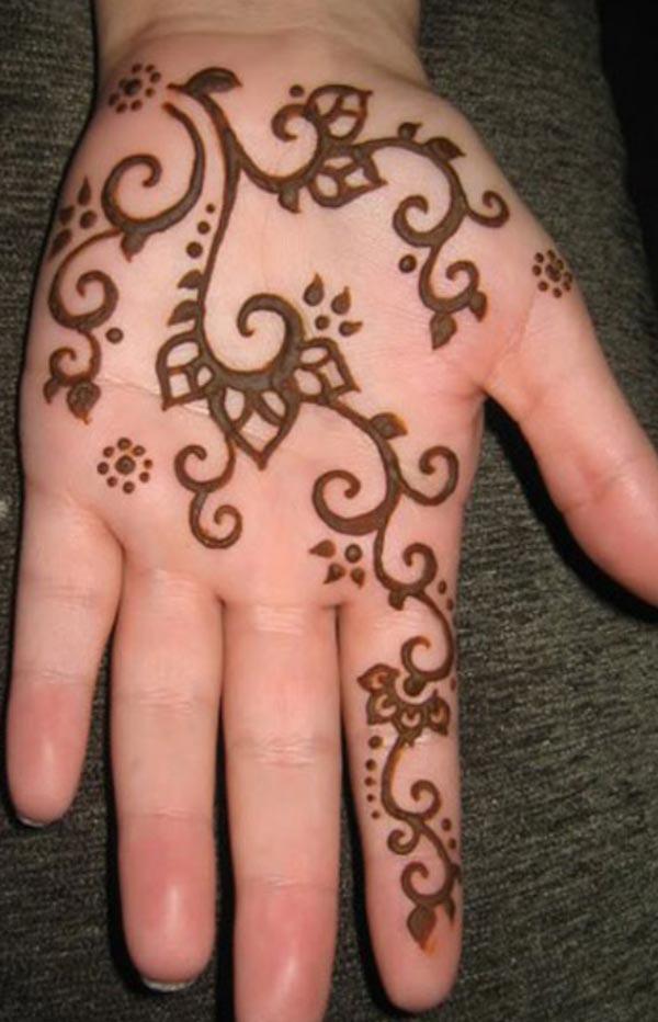 Palm Mehndi tattoo designs idea