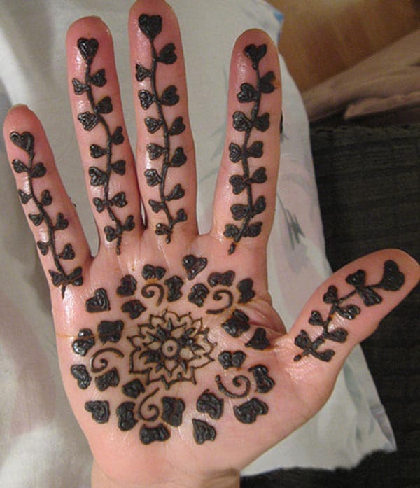 Palm Mehndi tattoo designs idea