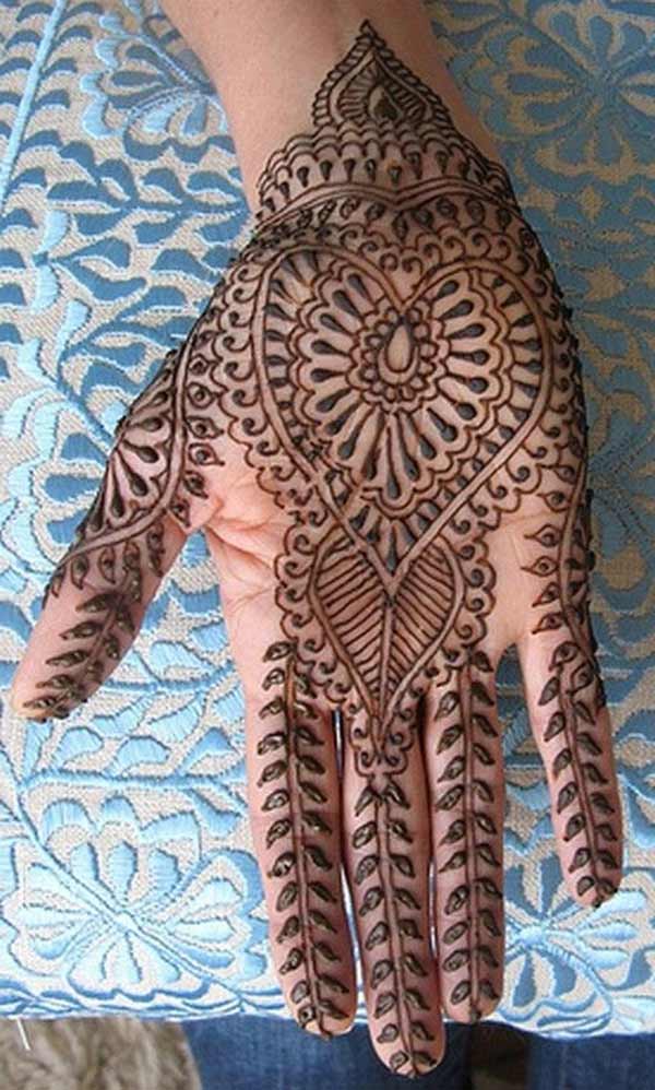 easy henna mehndi tatto design on hand