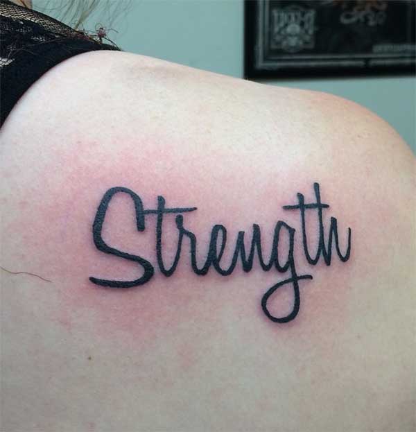 strength tattoos for women