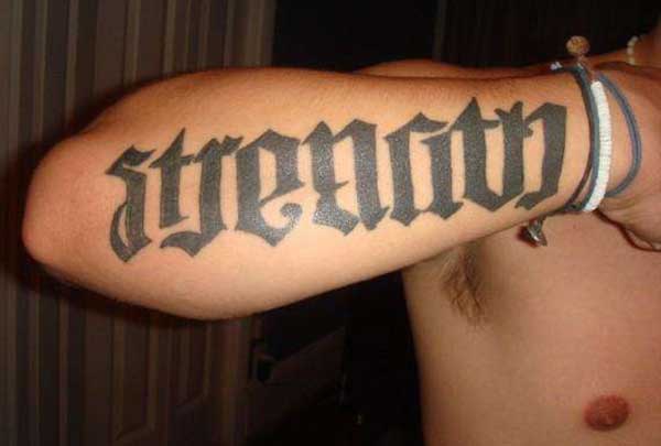 strength tattoos for guys