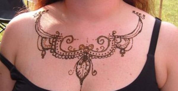 Neck Henna / Mehndi tattoo designs idea