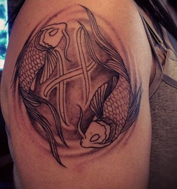 Create the fear in others with this smoky Pisces tattoo