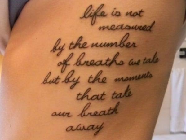 Life is not measured by the number of breaths we take but 