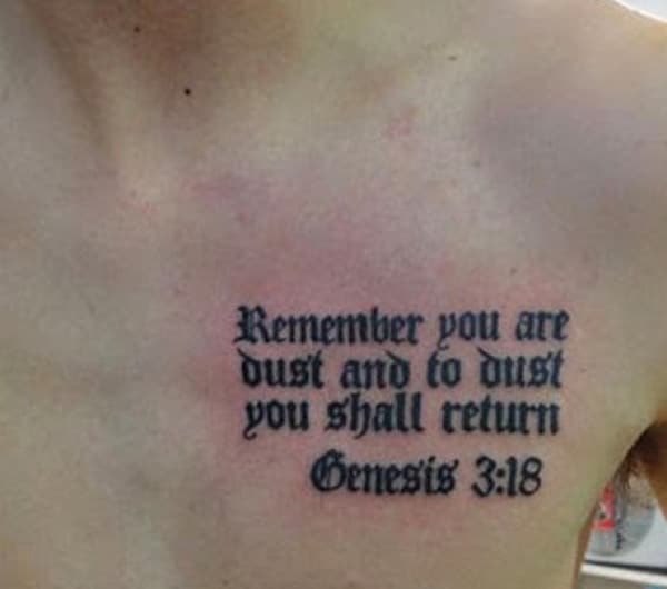Remember you are just and to dust you shall return genesis