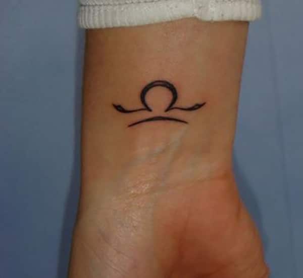 This Libra sign tattoo is the very simple and nice tattoo design