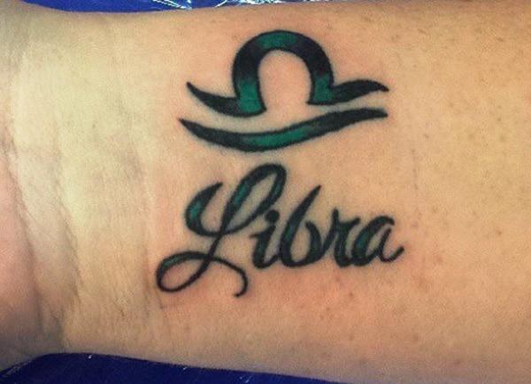 This wrist tattoo of Libra is made up for both men and women