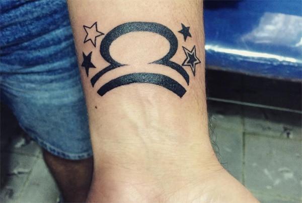 The Simplest Libra zodiac tattoo idea for the both masculine and feminine