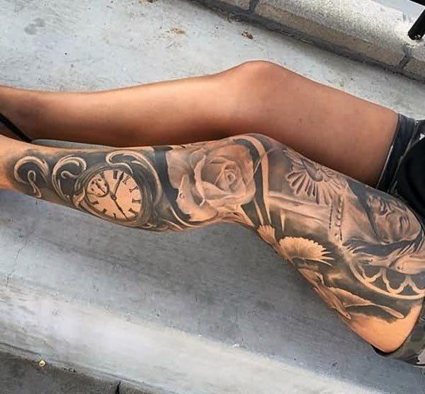 An alluring leg tattoo for women