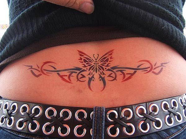 A charming lower back tattoo idea for women